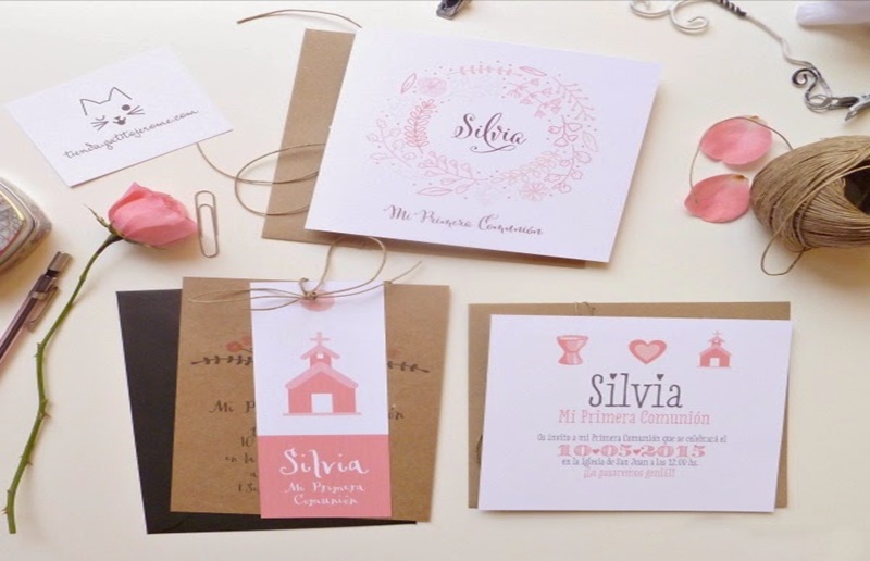 tarjeta invitacion comunion impremta novagrafic